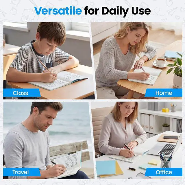Alt view image 7 of 7 - 48 Pack A5 Lined Notebooks Ruled Journal Bulk, 4 Sets of 12 Colors, 7mm Ruled, 230g Thick Kraft Cover, 60 Pages, 8.3x5.5 Softcover Stitch Bound, Bulk Corporate & Event Supply