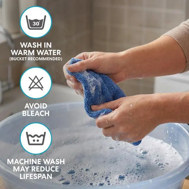 Alt view image 5 of 6 - 79186 Shop Towels 14"x12", Pack of 150, Blue