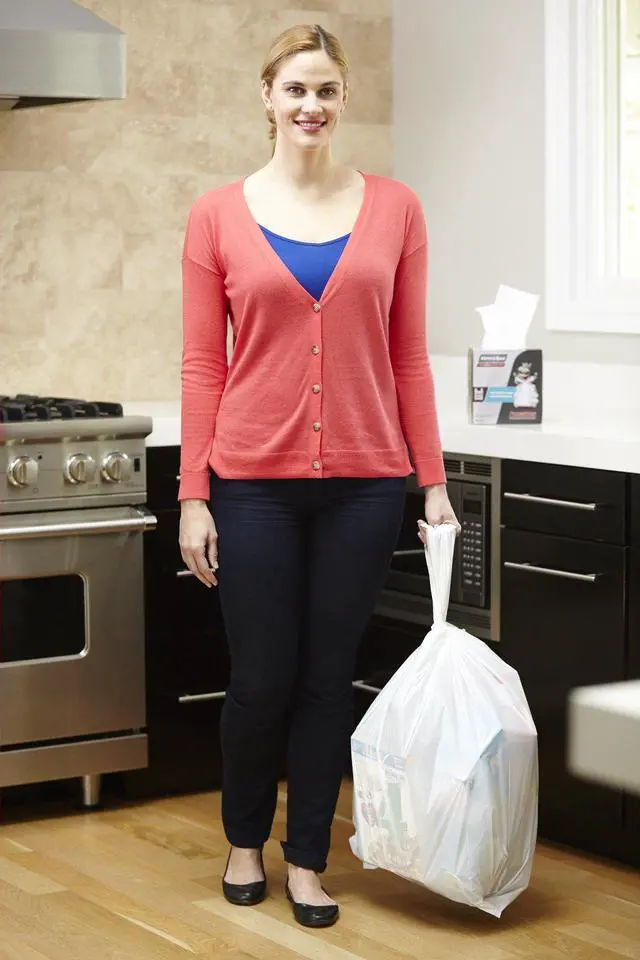 Alt view image 6 of 6 - Tall Kitchen Garbage Bags with Ergonomic Handles - 13 Gallon Trash Bags - Super Strong, Patented Reinforced Bottom and Leak Proof Tall Kitchen Trash Bags - Heavy Duty Trash Bags (90 Count)