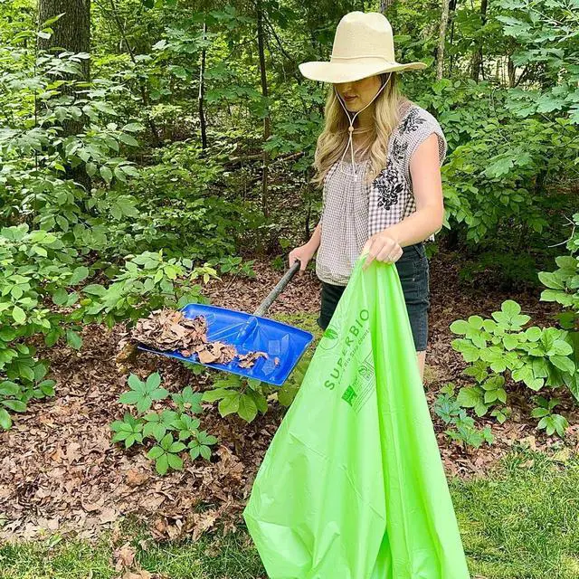 Alt view image 5 of 6 - 64 Gallon Compostable Yard Waste Bags, Lawn & Leaf Bags, 242.3L, 10 Count, Heavy Duty 1.57 Mils, BPI and OK compost INDUSTRIAL