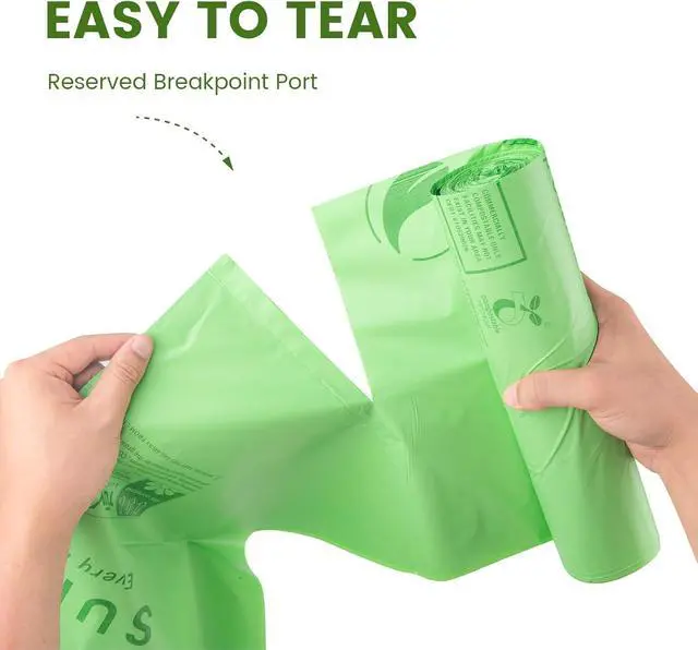 Alt view image 4 of 6 - 64 Gallon Compostable Yard Waste Bags, Lawn & Leaf Bags, 242.3L, 10 Count, Heavy Duty 1.57 Mils, BPI and OK compost INDUSTRIAL