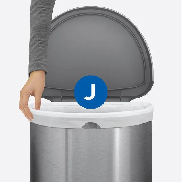 Alt view image 7 of 7 - Code J 100 Count Custom Fit Liners, Drawstring Kitchen Trash Bags, One-by-One Mess-Free Dispense, Extra Thick & Double Seamed, 50% PCR Plastic, 38-45 Liter / 10-12 Gallon, White