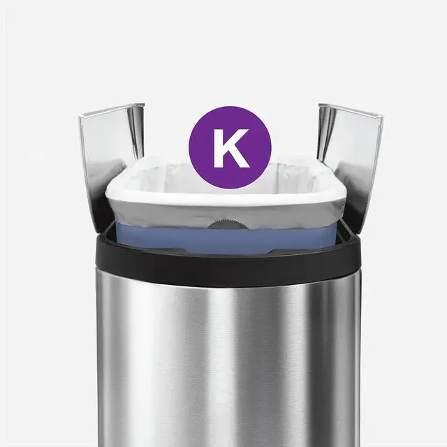 Alt view image 4 of 5 - Code K 60 Count Custom Fit Liners, Drawstring Kitchen Trash Bags, One-by-One Mess-Free Dispense, Extra Thick & Double Seamed, 50% PCR Plastic, 30-45 Liter / 8-12 Gallon, White