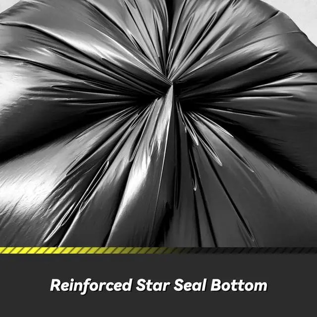 Alt view image 5 of 7 - 100 Count 55-60 Gallon Trash Bags, Sturdy & Tear-Resistant Commercial Can Liners 55 Gallon, Large Garbage Bags, Large Black Trash Bags for Commercial, Lawn and Leaf Bags
