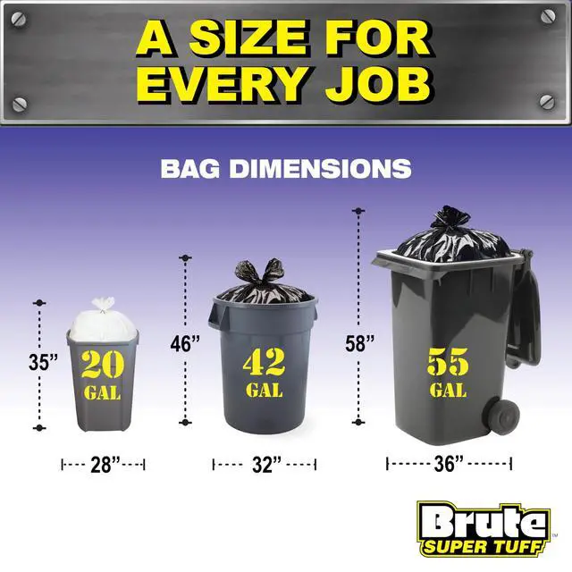 Alt view image 5 of 6 - Heavy Duty 2.0 MIL Contractor Bags, Large Trash Bags, Twist Tie Closure, Black, 42 Gallon, 20 Count