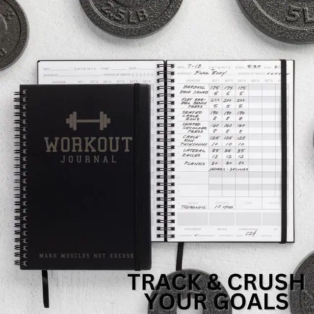 Alt view image 5 of 7 - Ultimate Workout Journal - Complete Fitness Training Planner for Men and Women - Track PRs, Build Muscle & Dominate Your Workouts - Essential Gym Gear Accessories for Serious Weight Lifters