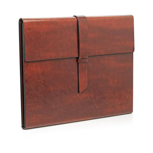 Alt view image 7 of 7 - Padfolio Portfolio Folder Slim Portfolio Folio Organizer Holder for Letter Legal A4 Note Pads Notebooks for Men Women Refillable Business Leather Portfolio Binder, Dark Chocolate