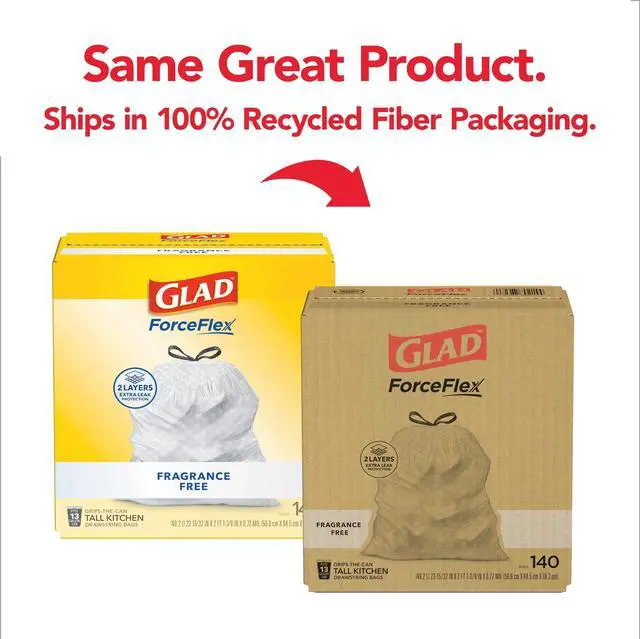 Alt view image 2 of 7 - ForceFlex Tall Kitchen Drawstring Trash Bags, 13 Gal, Fragrance Free, 140 Ct (Package May Vary)