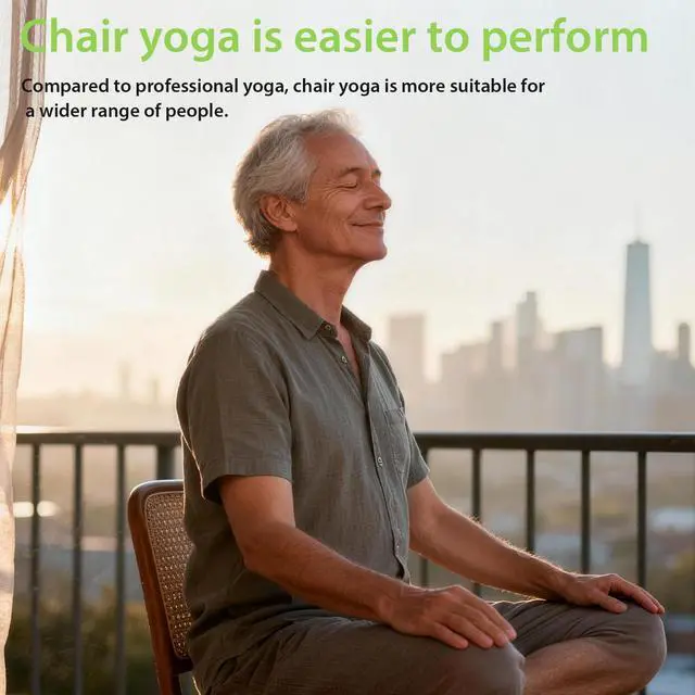 Alt view image 6 of 7 - Chair Yoga for Seniors Over 60 Book & Chart, Gentle Seated Chair Yoga Guide, 30-Day Challenge for Flexibility & Balance, A4 Size Easy to Follow Chair Yoga Routine for Older Adults