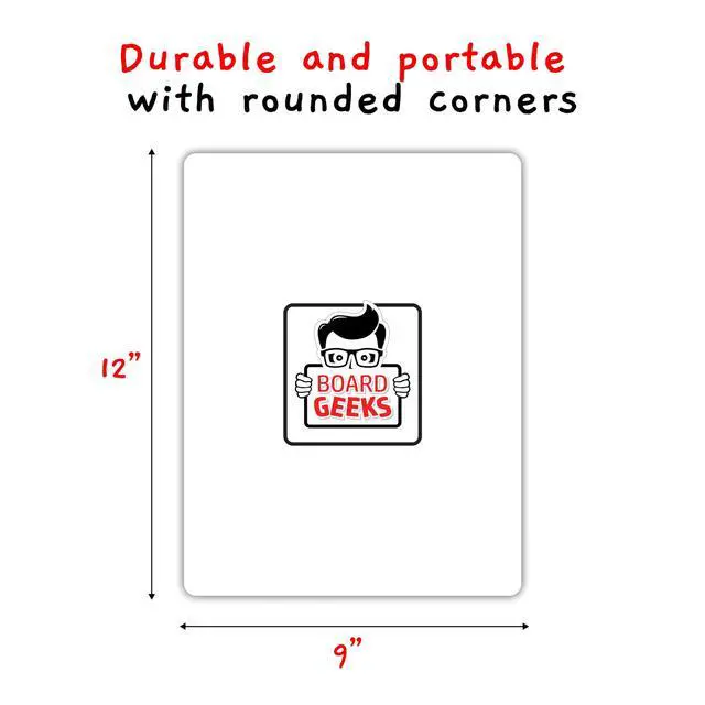 Alt view image 3 of 7 - 6 Small Dry Erase Board for Kids - Mini White Board for Students and Teachers - Durable and Portable Individual Whiteboard with Rounded Corners - Double Sided (9x12 Inches) (Pack of 6)