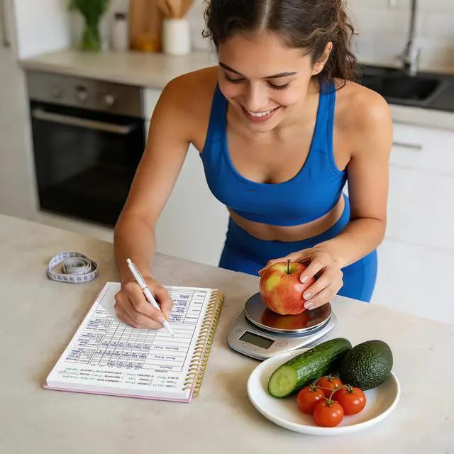 Alt view image 7 of 7 - Fitness Food Journal for Women - Workout & Wellness Planner 150-day Notebook with Measuring Tape: Undated Pink for Diet Exercise Tracker (9.5*7)