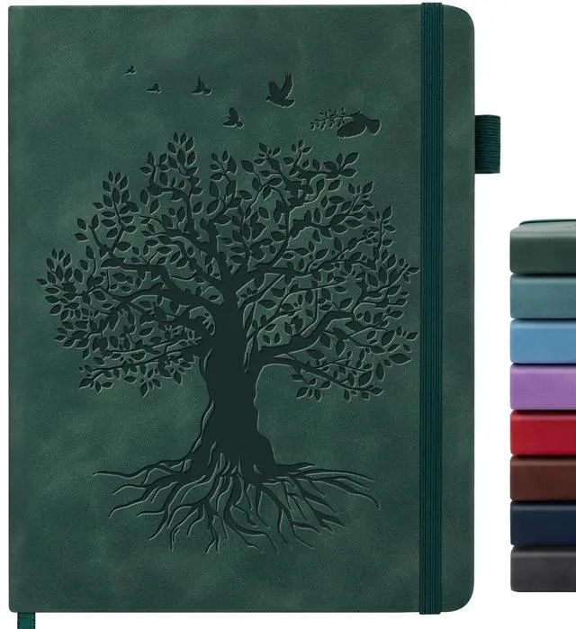 Main image of Lined Journal Notebook for Women Men, A4 Hardcover Leather Journals for Writing, 200 Pages Thick Paper, Daily Journal Notebook for Work, School, Note Taking, Business, Travel, College Ruled