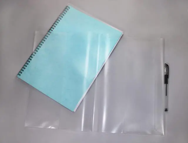 Alt view image 3 of 6 - 10pcs Clear Exercise Book Covers for Home Office Books Waterproof Plastic Sleeves (A4)