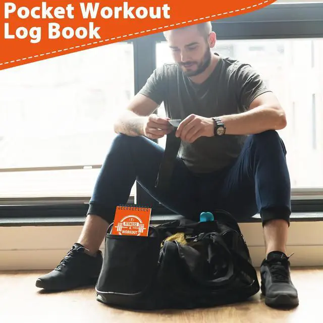 Alt view image 6 of 7 - 3 Pcs Fitness Journal for Men Women Workout Lifting Log Book Planner 4x8 Inch 70 Sheet/Pad Workout Notebook to Track Weight Loss Exercise Training Notebook Planner for Bodybuilding Gym