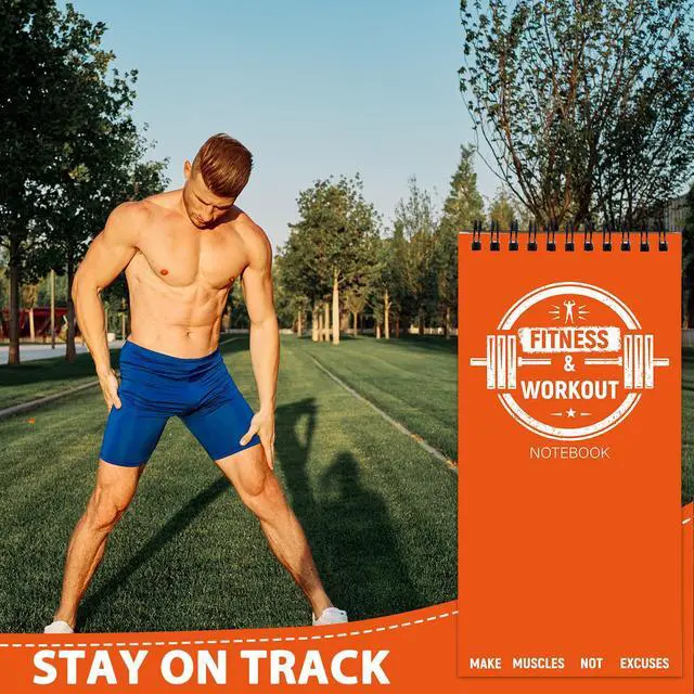 Alt view image 5 of 7 - 3 Pcs Fitness Journal for Men Women Workout Lifting Log Book Planner 4x8 Inch 70 Sheet/Pad Workout Notebook to Track Weight Loss Exercise Training Notebook Planner for Bodybuilding Gym