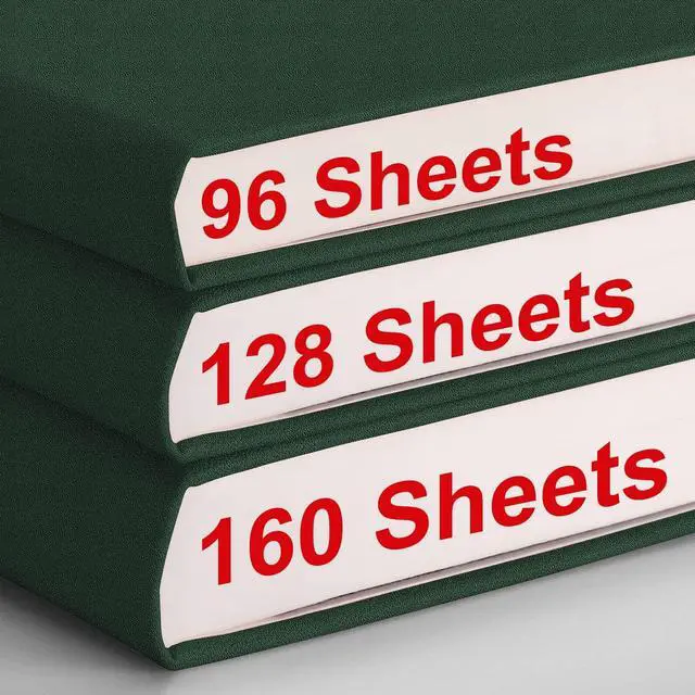 Alt view image 4 of 7 - Large A4 Notebook College Ruled - 320 Pages Thick Journal for Women and Men, 8.5''×11'', 100gsm Thick Lined Paper, Leather Softcover, for Writing Work School - Green