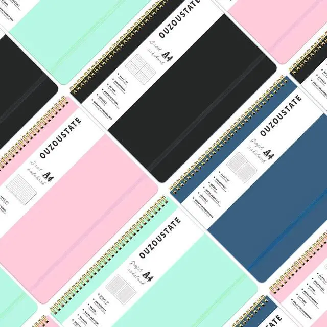 Alt view image 7 of 7 - Lined Spiral Notebook A4 Hard Cover Notebook 8.5" x 11", Black College Ruled Notebook for Work, 120 Pages 100GSM Large Thick Paper Writing Journal for Women & Men