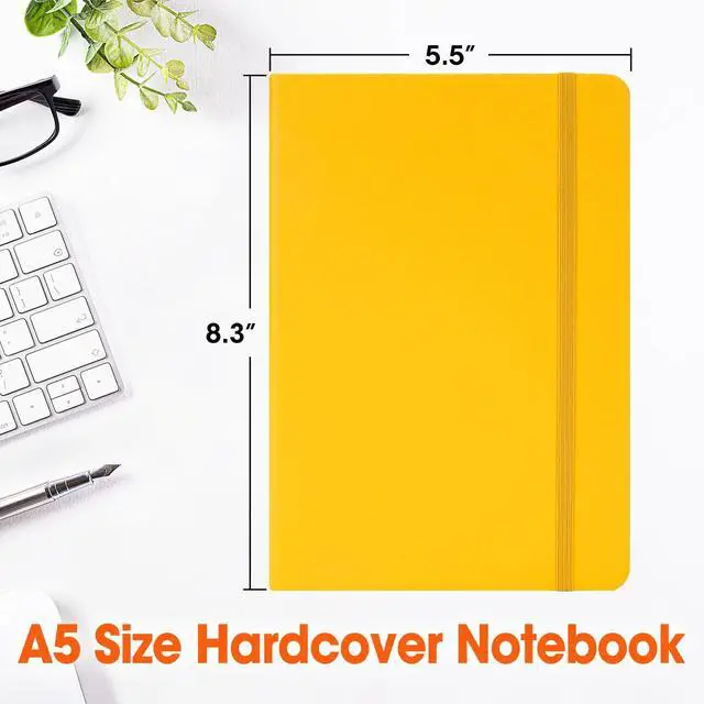 Alt view image 2 of 7 - 6 Pack Lined Journal Notebook for Work, 200 Pages, Medium 5.5" x 8.3", A5 College Ruled Notebook, 6 Colors, Hardcover Journaling Notebooks for Writing, Note Taking