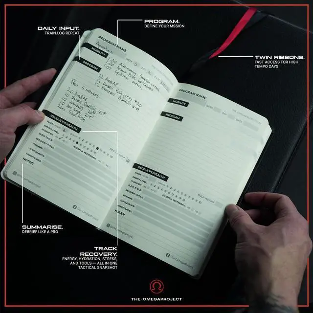 Alt view image 3 of 6 - Project Black Book Training Journal Tactical Fitness Planner Designed by U.S. Special Operations Forces