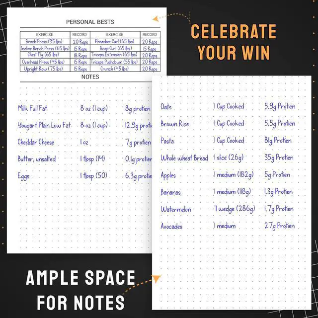 Alt view image 6 of 7 - Hardcover Fitness Journal Workout Planner for Men & Women - A5 Sturdy Workout Log Book to Track Gym & Home Workouts - Green