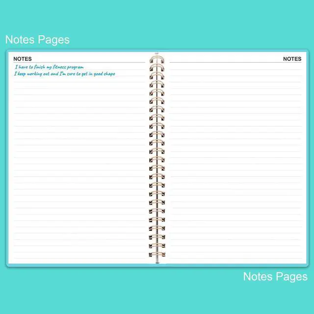 Alt view image 6 of 6 - Fitness Planner for Women & Men - A5 Workout Log Book/Exercise Log to Track Weight Loss, Gym, Bodybuilding Progress - Daily Health & Wellness Journal, 5.8X8.25 In Workout Book