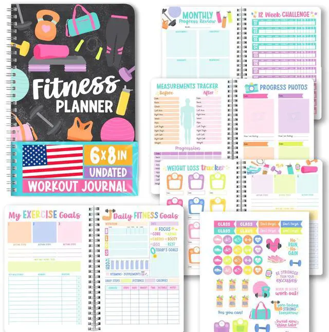 Main image of Fitness Journal for Women - Workout Journal for Women, Fitness Planner for Woman, Workout Log Book, Undated Gym Journals & Exercise Journals, Gym and Health Notebook, Birthday Gifts