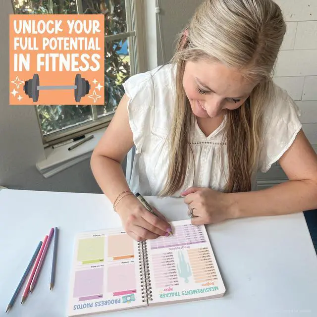 Alt view image 5 of 7 - Fitness Journal for Women - Workout Journal for Women, Fitness Planner for Woman, Workout Log Book, Undated Gym Journals & Exercise Journals, Gym and Health Notebook, Birthday Gifts