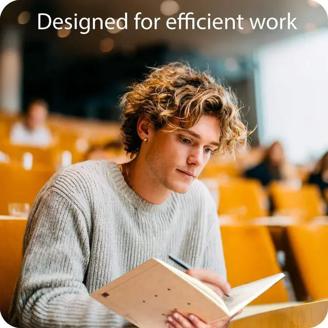 Alt view image 7 of 7 - A4 Lined Notebook Set 4 Pack Rulled Paper Journals, 100 Pages, 100gsm, Lay Flat, Eco-Friendly, 8.5x11 Hardcover Look for School, Office & Students