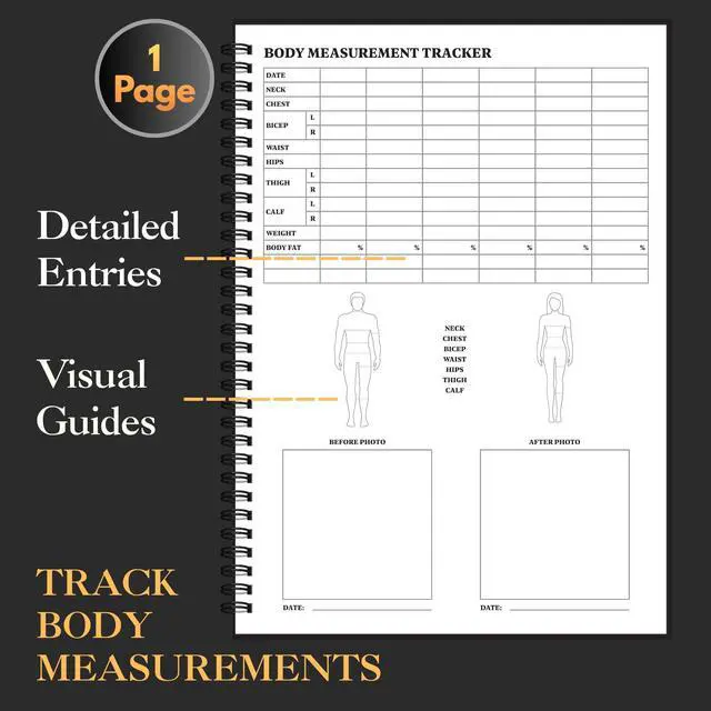 Alt view image 4 of 6 - Workout Journal for Men & Women Fitness Journal & Workout Logbook, Gym Fitness Planner Journal with 52 Weeks of Tracking - Exercise Book for Weight Loss & Training 8.2 x 6 inches