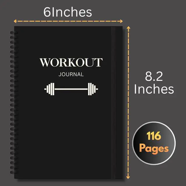 Alt view image 6 of 6 - Workout Journal for Men & Women Fitness Journal & Workout Logbook, Gym Fitness Planner Journal with 52 Weeks of Tracking - Exercise Book for Weight Loss & Training 8.2 x 6 inches