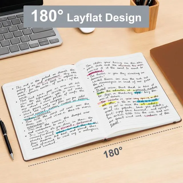 Alt view image 5 of 7 - 3 Pack A4 Lined Journal Notebooks, 208 Pages, Large Size-8.5" x 11", Black, Hardcover Journaling Notebooks for Men & Women- Fits for Office, Business, School, Notes Taking & Writing