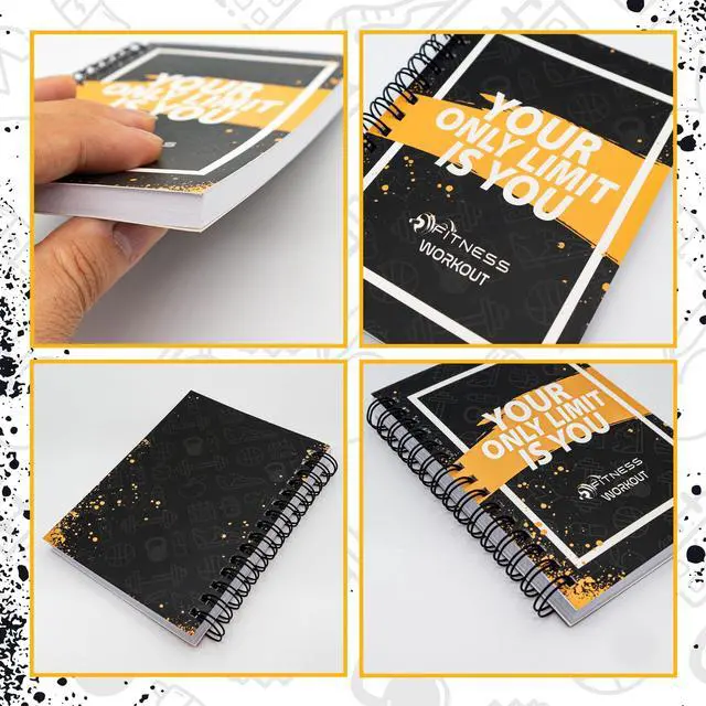 Alt view image 7 of 7 - 3 PCS Fitness Tracker Journal Portable Workout Notebook 90-Day Exercise Planner for Record Your Daily Progress 5.5 x 3.93 inch