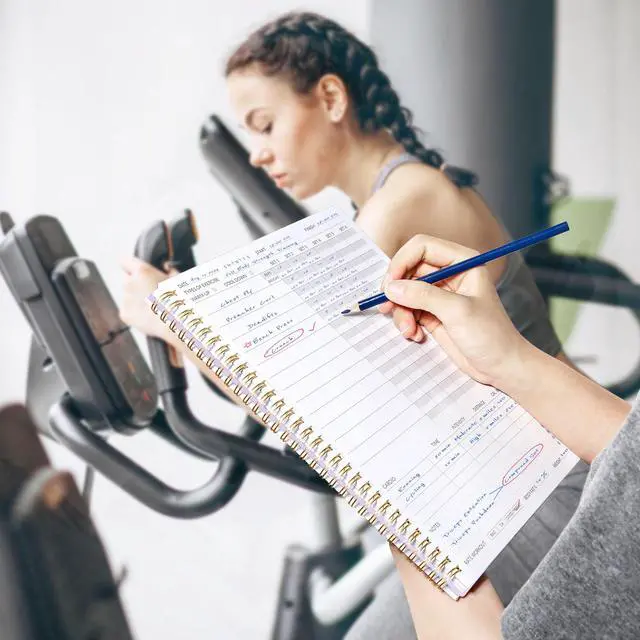 Alt view image 7 of 7 - Fitness Journal Workout Planner for Women & Men, A4 (8.5" x 11") Workout Journal Log Book Planner Gift for Track Gym Essentials, Home Workouts, Track Progress, Achieve Wellness Goals, Purple