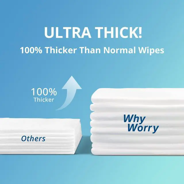 Alt view image 3 of 7 - Bathing Wipes for Adults Rinse Free, 8"x12" Fresh Scent, 100 Count