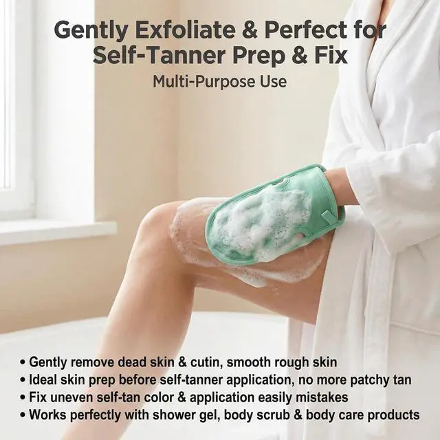 Alt view image 5 of 7 - 3PCS Bathing Mittens Shower Soft Skin Care Face Body Wash Massage Spa Mitt for Adult and Kids(Color Random)