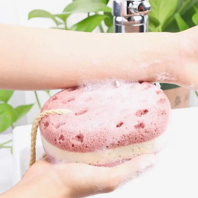 Alt view image 5 of 7 - 3 Pcs Bath Sponge for Women, Men, Adults, Kids. Sponge Loofah Body Scrubber Shower Sponge for Body Wash Bathroom, Body Sponge Bathing Accessories(Small Sizes)