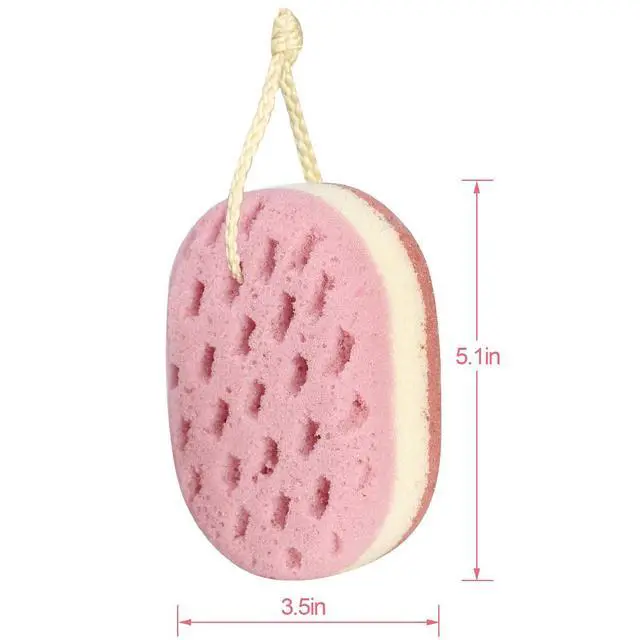 Alt view image 7 of 7 - 3 Pcs Bath Sponge for Women, Men, Adults, Kids. Sponge Loofah Body Scrubber Shower Sponge for Body Wash Bathroom, Body Sponge Bathing Accessories(Small Sizes)