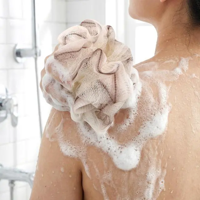 Alt view image 3 of 7 - 3 Pack Loofah Sponge Loofahs - 3 Colors Bath Sponges Mesh Balls for Body Scrubber - Exfoliator Shower Wash Back Scrubber Bathroom Men Women - Scrubbers Cleaning Bathing Accessories