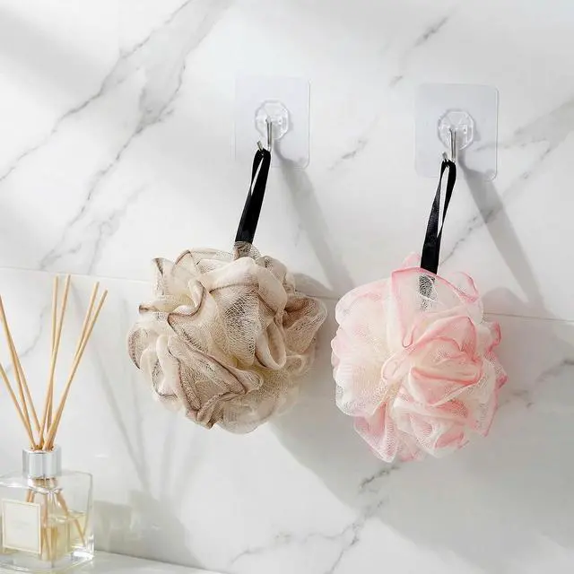 Alt view image 4 of 7 - 3 Pack Loofah Sponge Loofahs - 3 Colors Bath Sponges Mesh Balls for Body Scrubber - Exfoliator Shower Wash Back Scrubber Bathroom Men Women - Scrubbers Cleaning Bathing Accessories