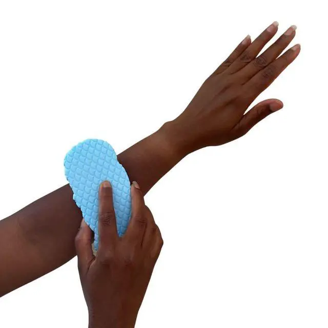 Alt view image 7 of 7 - Exfoliating Sponges (4 pcs) - Super Soft Exfoliating Bath Shower Sponge - Removes Dead Skin and Impurities from Body - Great for Adults and Children - Pink & Blue & White & Gray