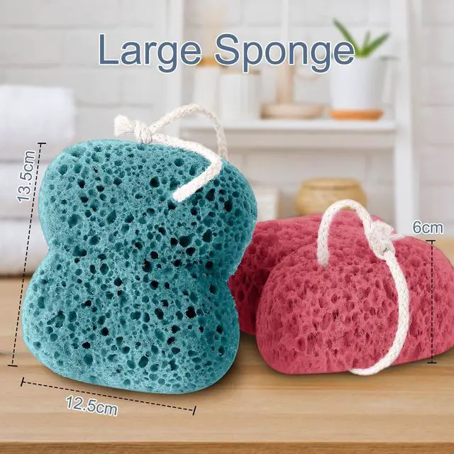 Alt view image 3 of 6 - Bath Sponge, 2-Pack Shower Sponge for Bathing Body Wash