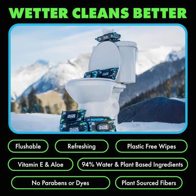 Alt view image 3 of 7 - MentHOLE XXtreme Flushable Wipes - Menthol Infused Extra-Large Adult Wet Wipes - 3 Pack (144 Count) - Infused with Menthol for a Cooling Sensation - Septic and Sewer Safe