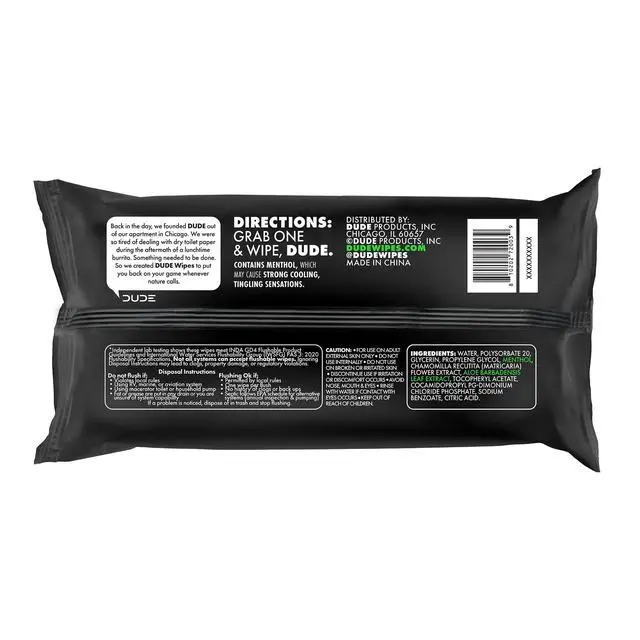 Alt view image 7 of 7 - MentHOLE XXtreme Flushable Wipes - Menthol Infused Extra-Large Adult Wet Wipes - 3 Pack (144 Count) - Infused with Menthol for a Cooling Sensation - Septic and Sewer Safe