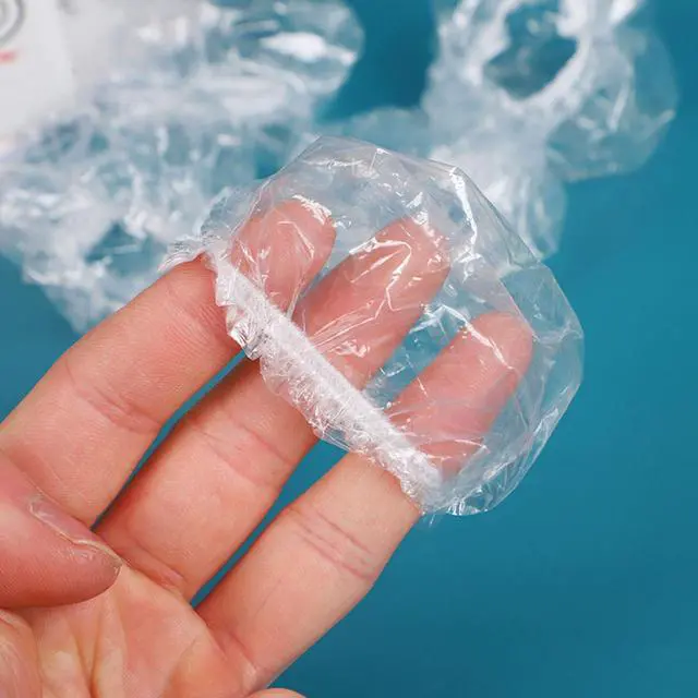 Alt view image 5 of 7 - 400 Pack Disposable Waterproof Ear Covers, Little Shower Caps Hair Dye Ear Protectors for Shower, Swimming & Hair Dye - Elastic Clear Plastic Small Caps for Salon, Bathing, Travel, Adults & Daily Use