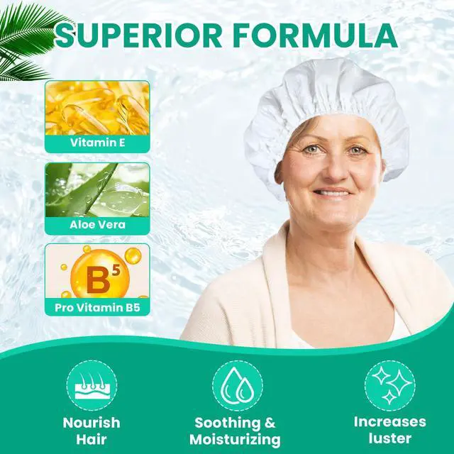 Alt view image 3 of 7 - 3 Pack Shampoo Caps No Rinse Waterless Shampoo Caps Hair Wash Caps Shampoo and Condition Cap for Bedridden Patients, Elderly, Adults