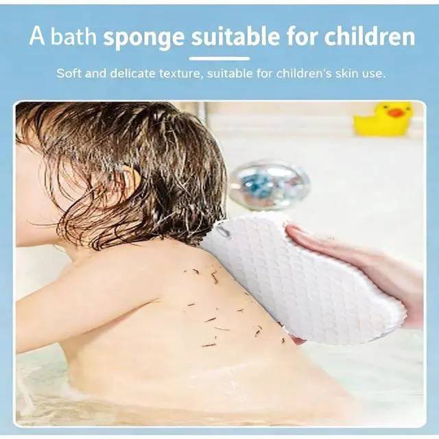 Alt view image 3 of 6 - 2Pcs Magic Body Exfoliating Bath Sponge, 3D Super Soft Exfoliating Bath Sponge, for Adults Children and Pregnant Women & Reusable(Blue+Pink)