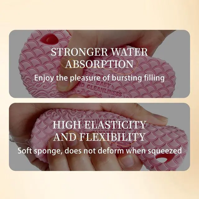 Alt view image 6 of 7 - 2026 Magic Exfoliating Bath Sponge | Upgraded Dead Skin Remover, Soft Body Scrubber, Shower Sponge, Adults & Kids (White)