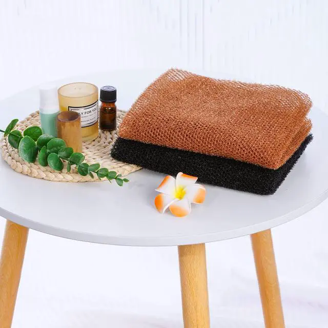 Alt view image 4 of 7 - 2 Pcs African Exfoliating Net, Fengek 31.5 Inch African Long Body Net Sponges Skin Back Scrubber for Daily Shower Bathing Exfoliating (Multicolor 4)