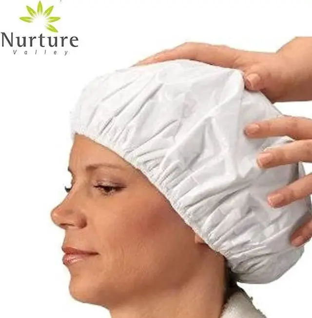 Alt view image 3 of 7 - No Water Rinse Free Shampoo Cap Microwavable Hair Wash Caps Shower