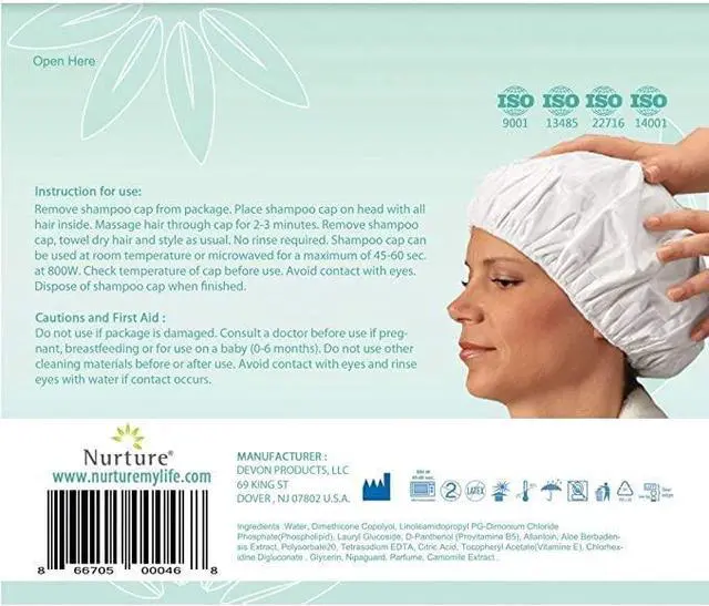 Alt view image 4 of 7 - No Water Rinse Free Shampoo Cap Microwavable Hair Wash Caps Shower